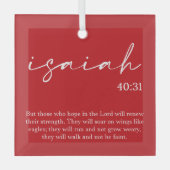 Ornement en verre Verse Bible de Noël (Recto)