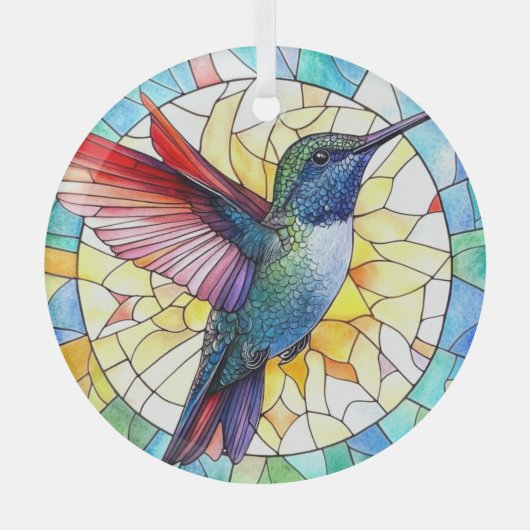 Ornement En Verre Vibrant colibri (Recto)