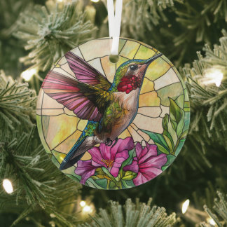 Ornement En Verre Vibrant colibri