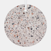 Ornement En Verre Vieille texture terrazzo, motif d'hamper. (Verso)