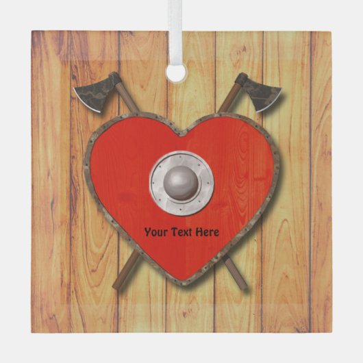 Ornement En Verre Viking Heart Shield (Recto)