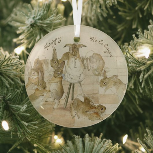 Ornement En Verre Vintage Beatrix Potter Noël (Insitu)