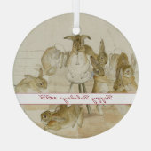 Ornement En Verre Vintage Beatrix Potter Noël (Verso)