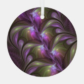 Ornement En Verre Violet Abstrait violet violet kaki fractal (Verso)