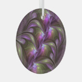 Ornement En Verre Violet Abstrait violet violet kaki fractal (Avant droite)