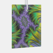 Ornement En Verre Violet et vert Feuillage Fractal Art (Avant droite)