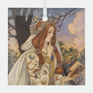 Ornement En Verre Vivien – Art Nouveau Enchantress Illustration