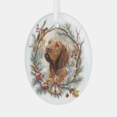 Ornement En Verre Vizsla Christmas  (Avant gauche)