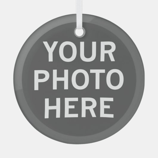 Ornement En Verre Votre photo ici (Recto)