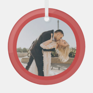 Ornement En Verre Votre photo préférée personnalisée Noël
