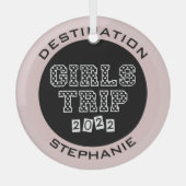 Ornement En Verre Voyage Filles 2022 Filles Week-end de vacances Get (Recto)