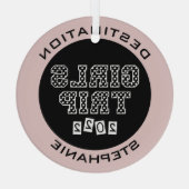 Ornement En Verre Voyage Filles 2022 Filles Week-end de vacances Get (Verso)