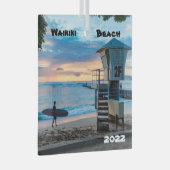 Ornement En Verre Waikiki O'ahu, Queen's Beach, (Avant droite)