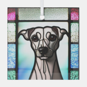 Ornement En Verre Whippet "Verre Tiré"