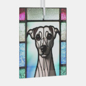 Ornement En Verre Whippet "Verre Tiré" (Avant droite)
