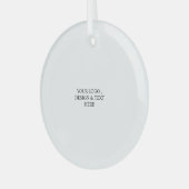 Ornement En Verre White Personalized – Your Logo & Text Here (Avant gauche)