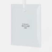 Ornement En Verre White Personalized – Your Logo & Text Here (Avant gauche)