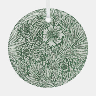 Ornement En Verre william morris marigold vert floral fleur