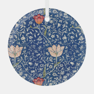 Ornement En Verre William Morris Medway Floral bleu