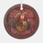 Ornement En Verre William * Morris Santa Claus Burgundy (Recto)