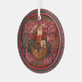 Ornement En Verre William * Morris Santa Claus Burgundy (Avant gauche)