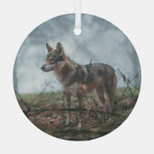 Ornement En Verre Wolfdog (Verso)