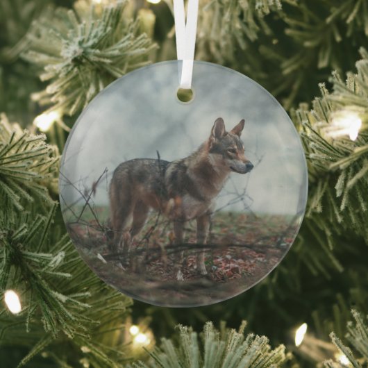 Ornement En Verre Wolfdog (Insitu)