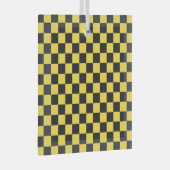 Ornement En Verre Yellow and black checkerboard pattern (Avant droite)