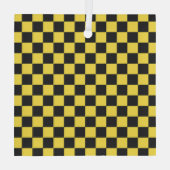 Ornement En Verre Yellow and black checkerboard pattern (Verso)