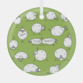Ornement En Verre Yoga Sheep : Whimsical Sketch Fun. (Recto)