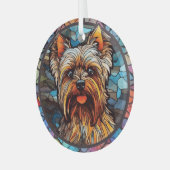 Ornement En Verre Yorkshire Terrier (Avant gauche)