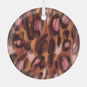 Ornement En Verre Zones léopard Motif animal africain