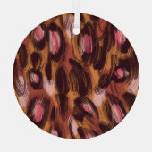 Ornement En Verre Zones léopard Motif animal africain (Verso)