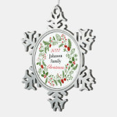 Ornement encadré annuel de flocon de neige (Vue impression)