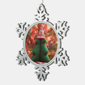 Ornement encadré de flocon de neige (Vue impression)