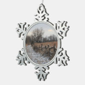 Ornement encadré de flocon de neige (Vue impression)