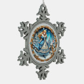 Ornement encadré de flocon de neige (Gauche)