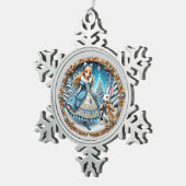 Ornement encadré de flocon de neige (Vue impression)