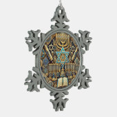 Ornement encadré de flocon de neige (Gauche)