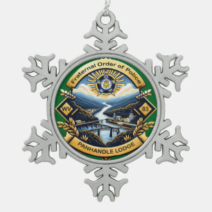 Ornement encadré de flocon de neige