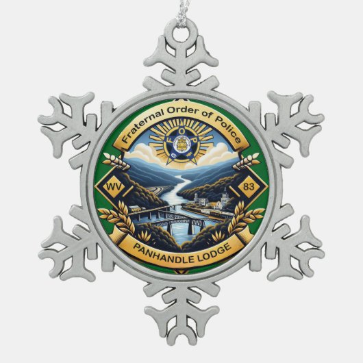 Ornement encadré de flocon de neige (Devant)