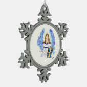 Ornement encadré de flocon de neige : Archangel Mi (Gauche)