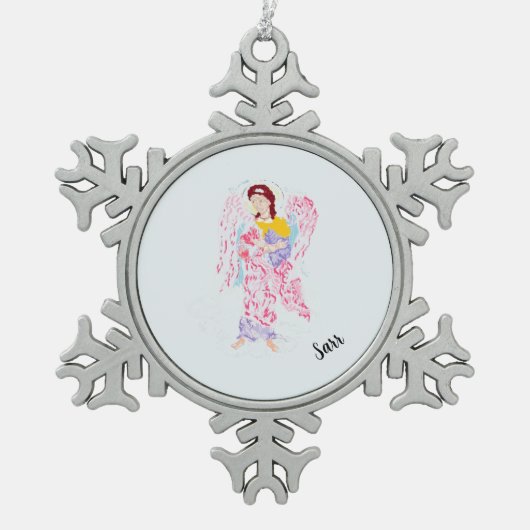 Ornement encadré de flocon de neige : Archangel Se (Devant)