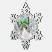 Ornement encadré de flocon de neige d'animal de co (Vue impression)