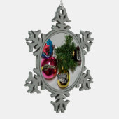 Ornement encadré de flocon de neige de Noël (Gauche)