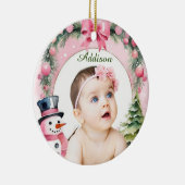 Ornement encadré de flocon de neige - Personnalisé (Droite)