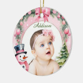 Ornement encadré de flocon de neige - Personnalisé (Gauche)