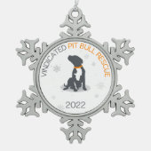 Ornement encadré de flocon de neige Secouru (Devant)