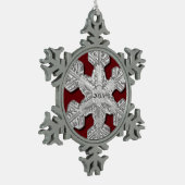 Ornement encadré de flocon de neige véritable de l (Gauche)
