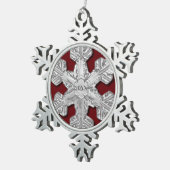 Ornement encadré de flocon de neige véritable de l (Vue impression)